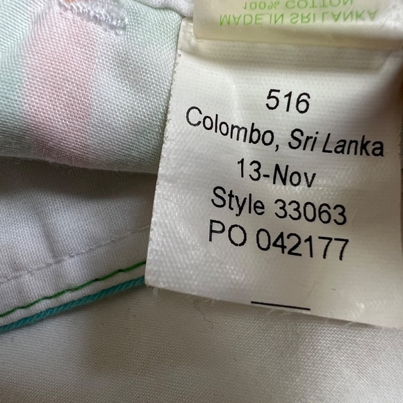 Lilly Pulitzer Buttercup Shorts Size 6 Scalloped Hem Preppy Resort Green White - Picture 4 of 6